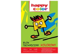 Blok techniczny kolorowy A3 10k. 170g HAPPY COLOR