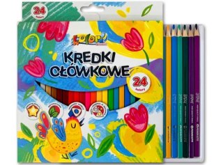 Kredki ołówkowe trójkątne PENMATE Kolori Premium 24 kolory