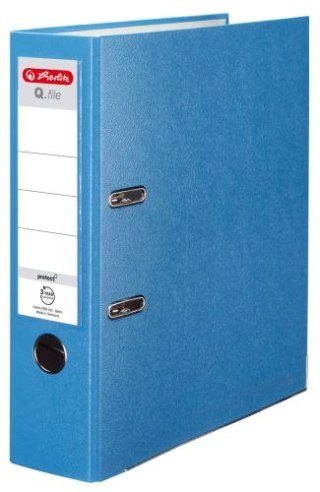 Segregator A4 8cm HERLITZ Q.file standard PP - aqua