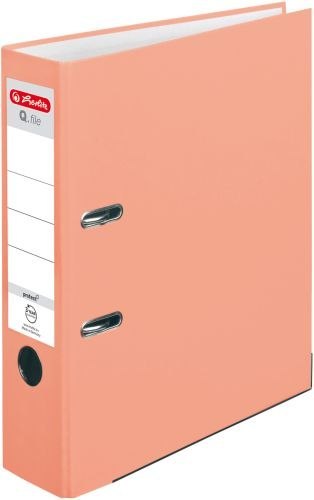 Segregator A4 8cm HERLITZ Q.file standard PP - łosoś