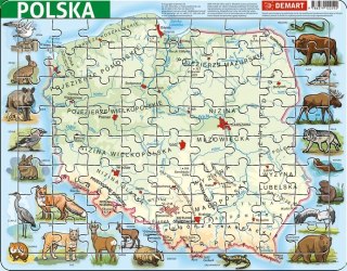 Puzzle ramkowe - Polska fizyczna