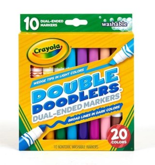 Flamastry dwustronne zmywalne 20 kolorów CRAYOLA