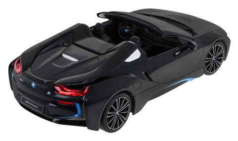 BMW i8 Roadster czarny RASTAR model 1:12 Zdalnie sterowane auto + pilot 2,4 GHz