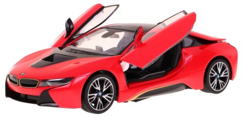 BMW i8 czerwone RASTAR model 1:14 Zdalnie sterowane auto + pilot 2,4 GHz