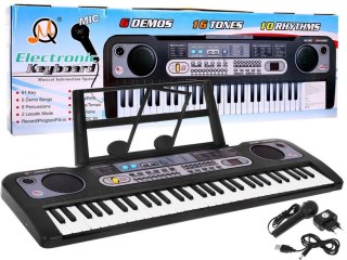 Keyboard dla dzieci 5+ Stojak na nuty Mikrofon + Nagrywanie Radio USB MP3 - model nr 020