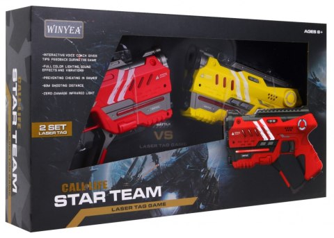 Pistolety Laserowe LASER TAG Czerwony Żółty