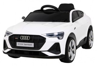 Audi E-Tron Sportback dla dzieci Biały + Pilot + Napęd 4x4 + Wolny Start + Radio MP3 + LED