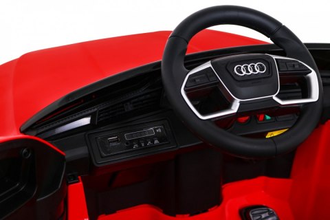 Audi E-Tron Sportback dla dzieci Czerwony + Pilot + Napęd 4x4 + Wolny Start + Radio MP3 + LED