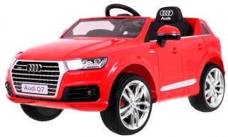 AUTO NA AKUMULATOR AUDI Q7 2.4G NA LICENCJI 2x45W + MIĘKKIE KOŁA EVA + INTELIGENTNY PILOT 2.4 Ghz + SKÓRA FOTEL Toyz Audi Q7