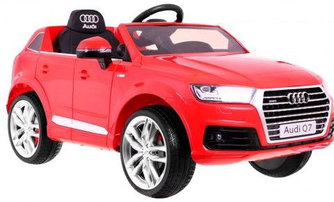 AUTO NA AKUMULATOR AUDI Q7 2.4G NA LICENCJI 2x45W + MIĘKKIE KOŁA EVA + INTELIGENTNY PILOT 2.4 Ghz + SKÓRA FOTEL Toyz Audi Q7