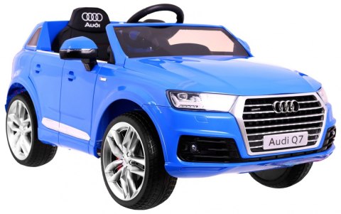 AUTO NA AKUMULATOR AUDI Q7 2.4G NA LICENCJI 2x45W + MIĘKKIE KOŁA EVA + INTELIGENTNY PILOT 2.4 Ghz + SKÓRA FOTEL Toyz Audi Q7