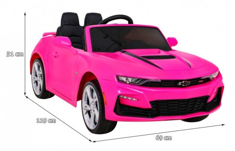 Chevrolet Camaro 2SS na akumulator Różowy + Pilot + Koła EVA + Wolny Start + Dźwięki Światła