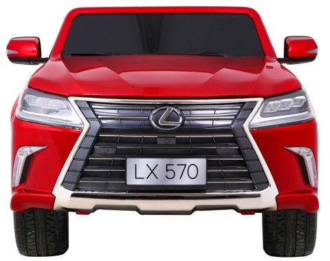 Lexus LX570 Lakierowane Autko dla 2 dzieci Czerwony + Pilot + Koła EVA + Radio MP3 LED