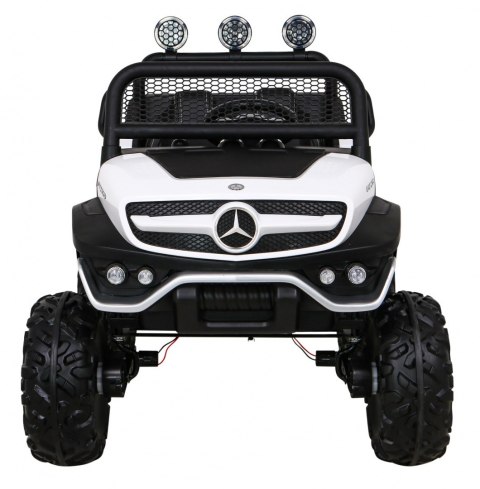 Mercedes Benz Unimog dla dzieci Biały + Napęd 4x4 + Pilot + Bagażnik + Wolny Start + MP3 LED