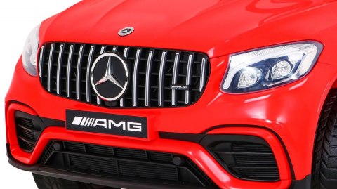 Mercedes Benz GLC63S dla dzieci Czerwony + Pilot + Napęd 4x4 + MP3 LED + EVA + Wolny Start