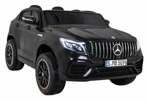 Auto Mercedes GLC 63S dla dzieci Czarny + Napęd 4x4 + MP4 + LED + Ekoskóra + Wolny Start + EVA