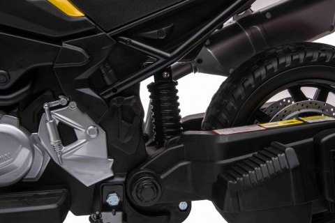 Motor BMW F850 GS na akumulator dla dzieci Żółty + Kółka pomocnicze + Audio LED + Wolny Start + EVA