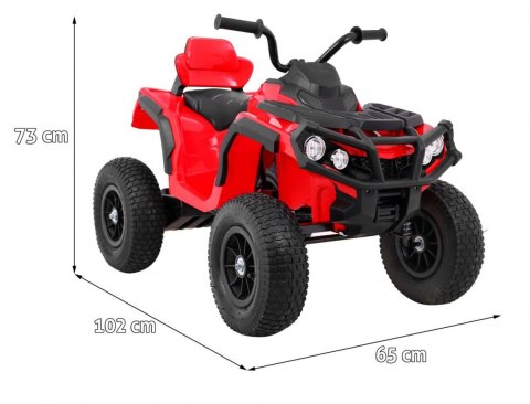 Pojazd Quad ATV Pompowane Koła Czerwony