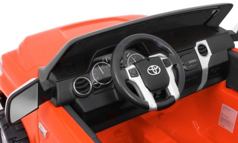 Toyota Tundra XXL dla dzieci Pomarańczowy + Pilot + Bagażnik + LED + Audio + EVA + Wolny Start