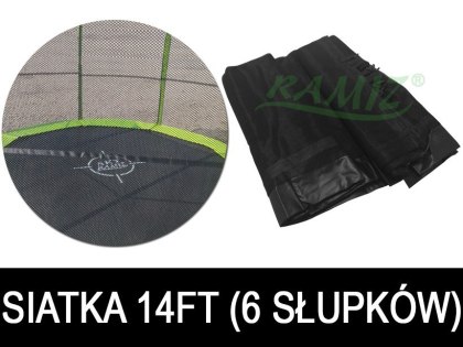 Siatka do Trampoliny 14FT - 6 pól Czarna