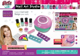 Zestaw do stylizacji i zdobienia paznokci dla dziewczynki 12 el. kreatywny salon manicure