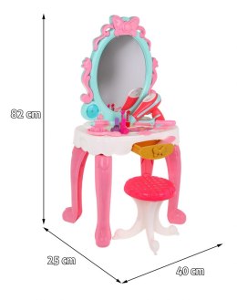 Interaktywna toaletka dla dziewczynek 3+ Taborecik + Suszarka + Akcesoria
