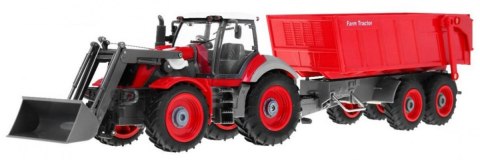 Traktor Czerwony Przyczepa Czerwona 2,4GHz