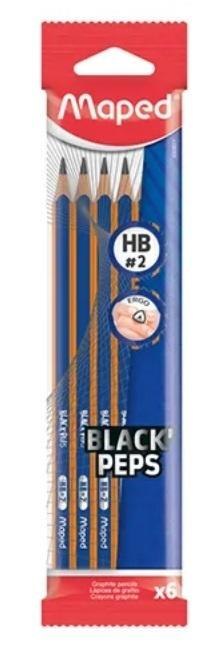 Ołówek Blackpeps blue HB 6szt MAPED