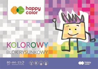 Blok rysunkowy kolor A4/15K HAPPY COLOR