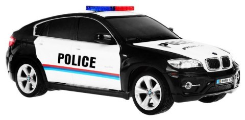 Auto 1:24 R/C Licencjonowany Radiowóz Bmw X6 Policja Czarny