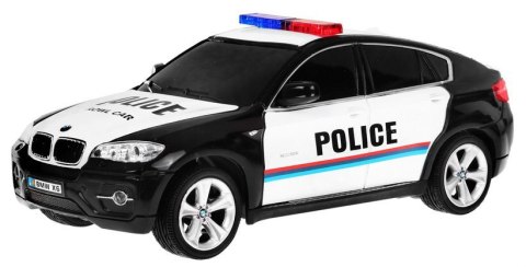 Auto 1:24 R/C Licencjonowany Radiowóz Bmw X6 Policja Czarny