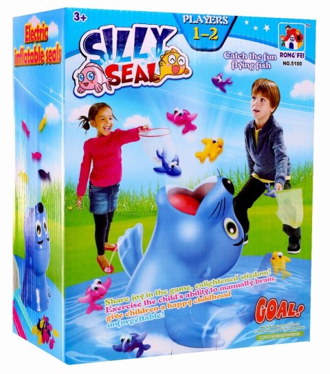 SillySEAL Wesoła Foka FOKA Silly Seal + latające rybki + siatki - sitka do łapania 5100