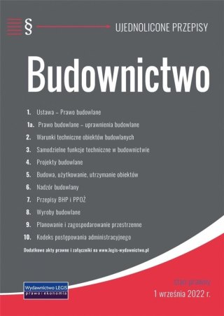 Budownictwo - ujednolicone przepisy w.2022