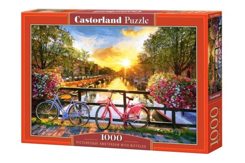 Puzzle 1000 el Picturesque Amsterdam with Bicycles