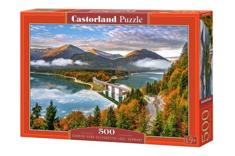 Puzzle 500el Sunrise over Sylvenstein Lake Germany