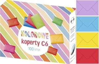 Koperty kolorowe C6 opak. 100 szt. zest. 468 mix kolor