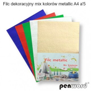 FILC DEKORACYJNY MIX KOLORÓW METALLIC A4 a5