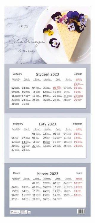KALENDARZ TRÓJDZIELNY 82, 5X34 CM SMACZNEGO 2023
