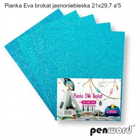 PIANKA EVA BROKAT JASNONIEBIESKA 21X29,7a5