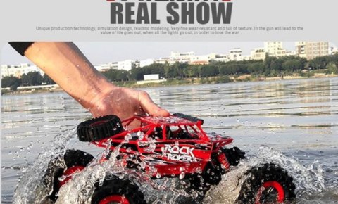 Auto 1:12 Mega Crawler Ambfibia R/C 2 4G Czerwony