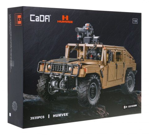 Klocki techniczne CaDA 3935 el. Humvee pojazd wojskowy 1:8 dla dzieci 8+