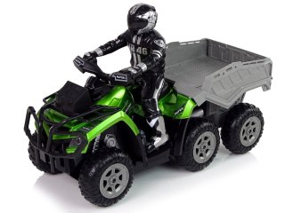 Quad z Przyczepką 1:10 Off-Road Zielony 2,4G