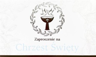 Zaproszenie Chrzest Święty ZP-16 (10 szt.)