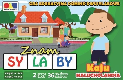 Gra domino. Znam sylaby. Cz. 9 i 10 - zestaw Kaju