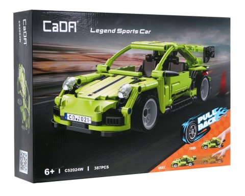 Klocki techniczne CaDA 387 el. Auto sportowe Legend z napędem Pull-back dla dzieci 6+