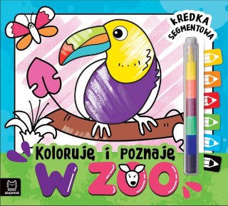 Koloruję i poznaję. W zoo. Kredka segmentowa