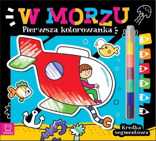 Pierwsza kolorowanka. W morzu. Kredka segmentowa