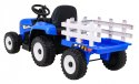 Traktor na akumulator z Przyczepą BLOW Niebieski