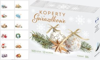 Koperty kolorowe B6 opak. 100 szt. Gwiazdka zest. 239 Stroiki