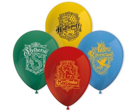 Balony Harry Potter Hogwarts Houses MIX 8szt